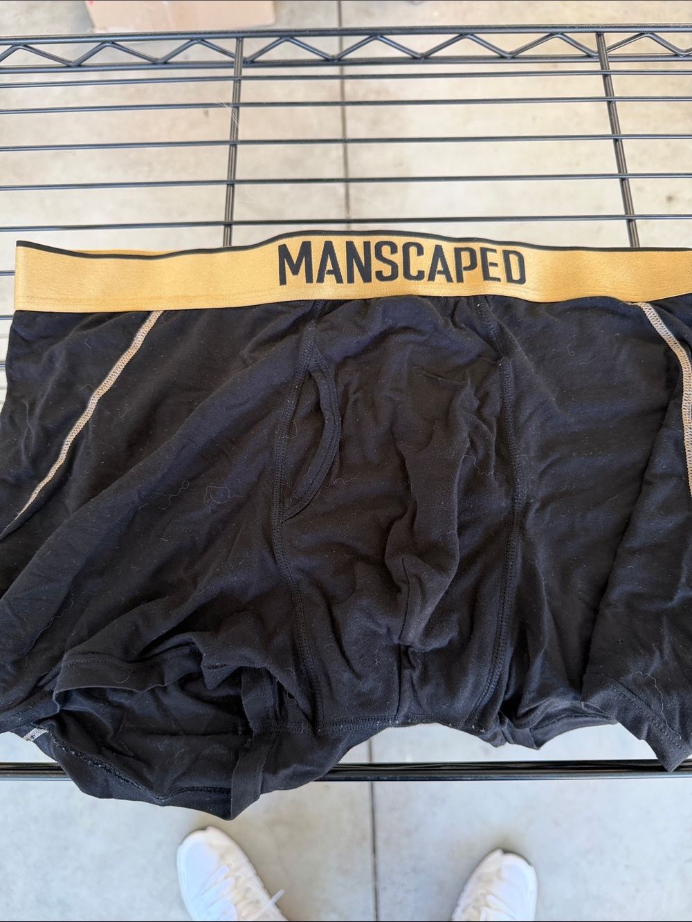 Manscaped Black Boxer Briefs with Gold Waistband